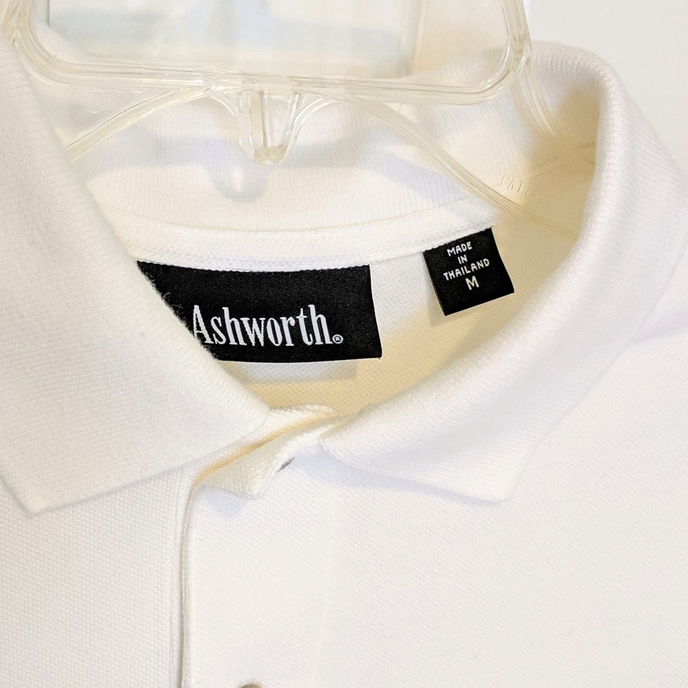 Ashworth white short sleeve polo shirt - Picture 3 of 3